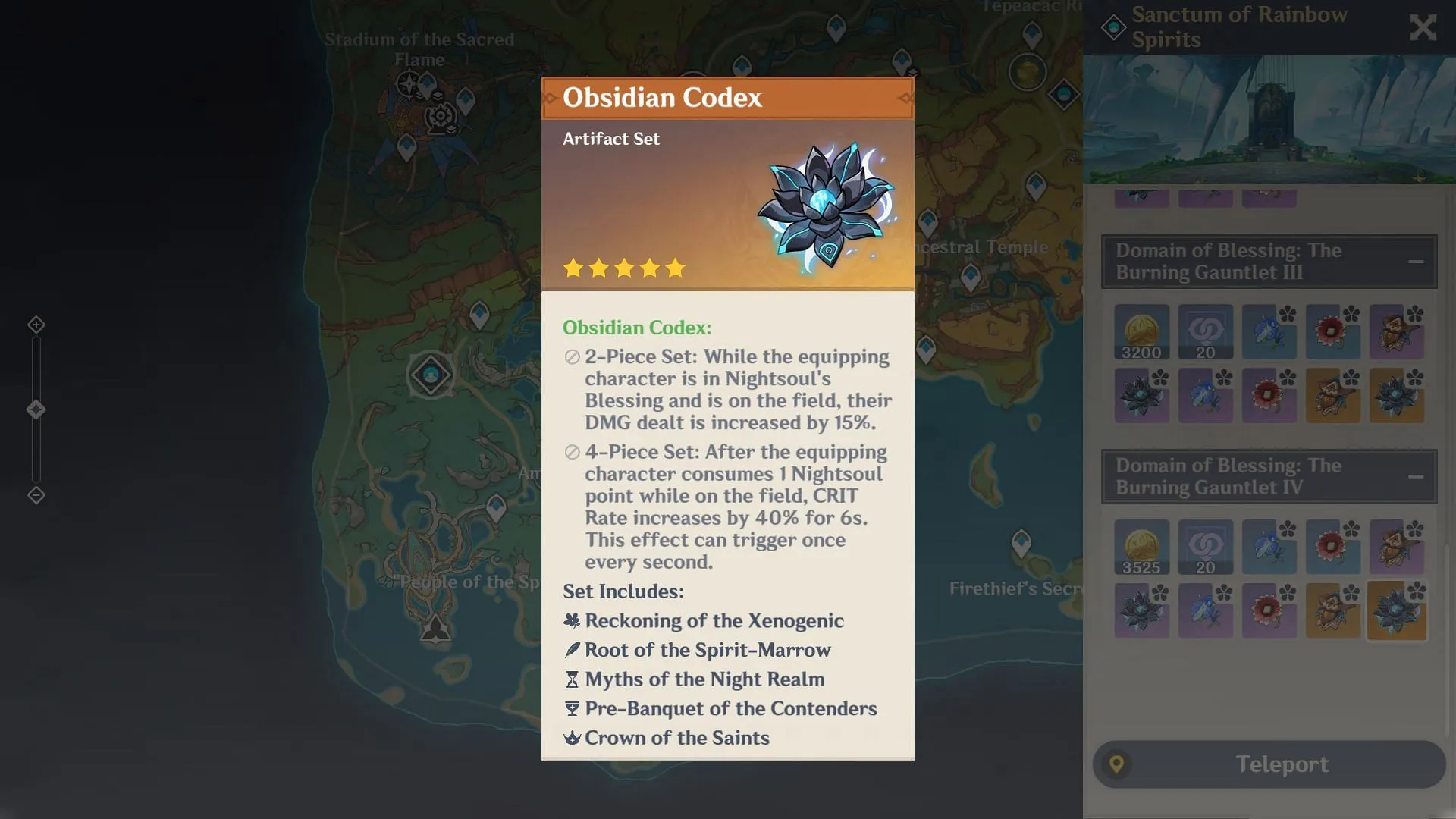 Codex d'obsidienne (Image via HoYoverse)