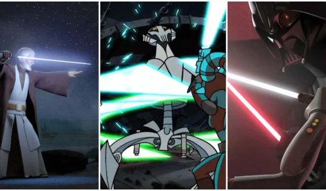 Die besten animierten Lichtschwertkämpfe in Star Wars