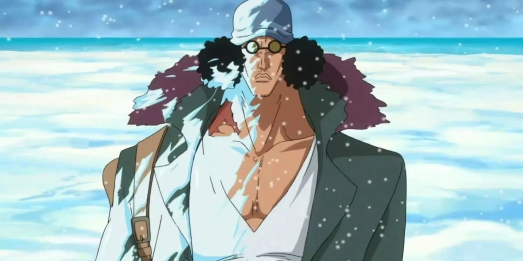 Kuzan, también conocido como Aokiji (One Piece), personaje de anime POC negro