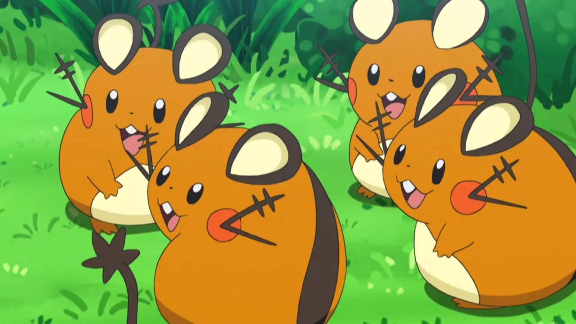 Dedenne, tal como aparece en el anime. (Imagen de The Pokemon Company)