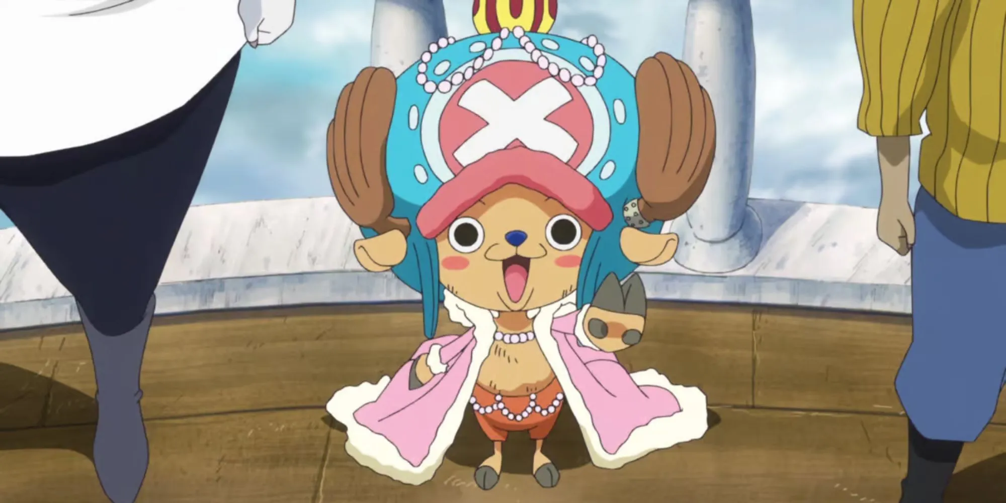 Chopper rougit en Zou dans One Piece