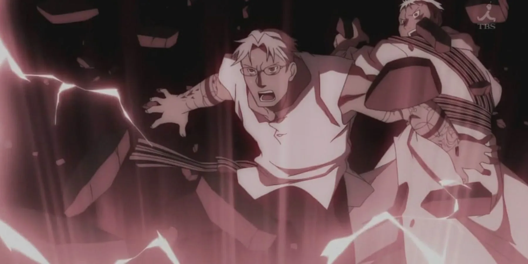 Scar Being Saved By His Brother During The Ishval Civil War In Fullmetal Alchemist: Brotherhood