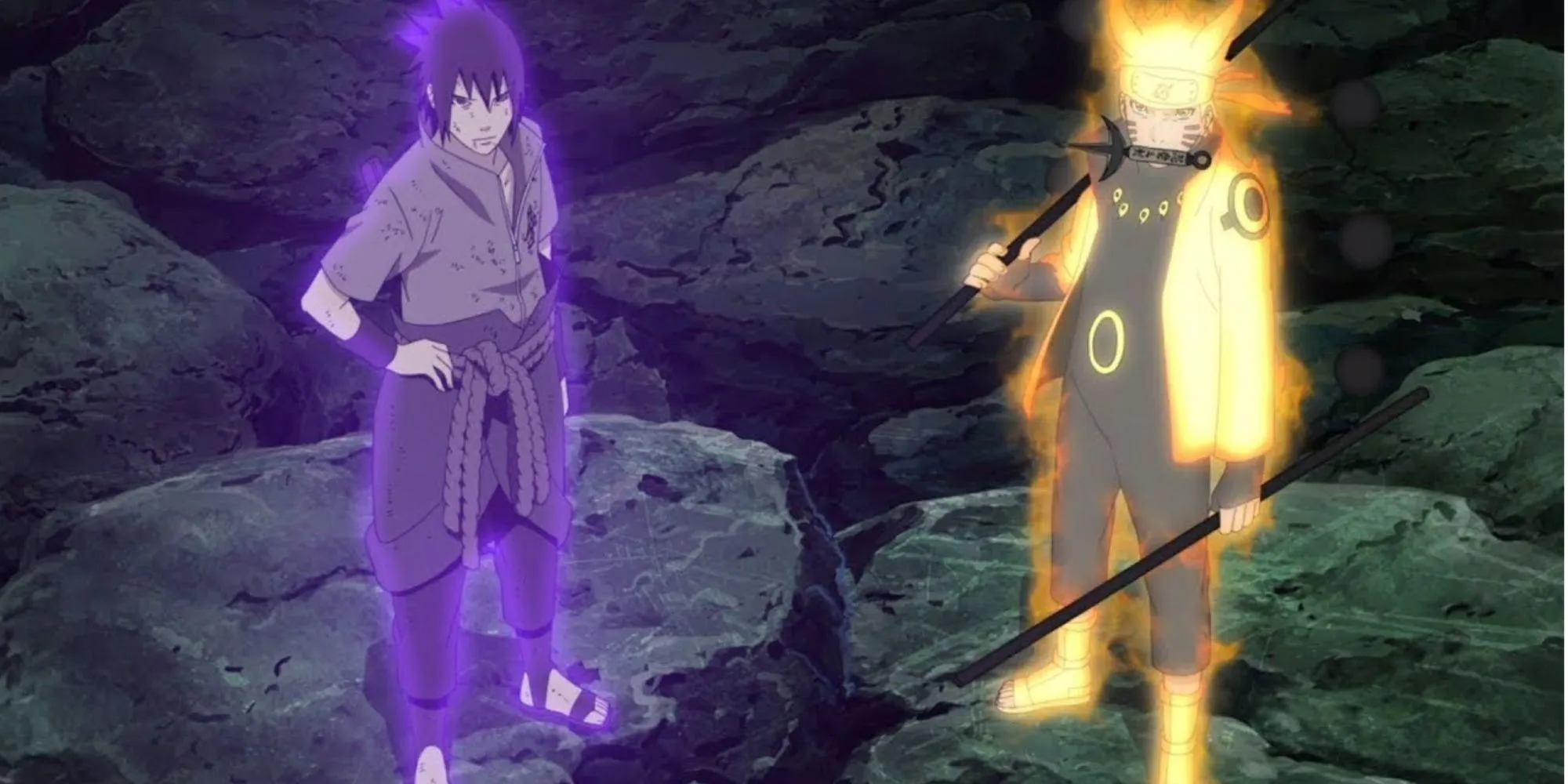 Naruto and Sasuke face Madara