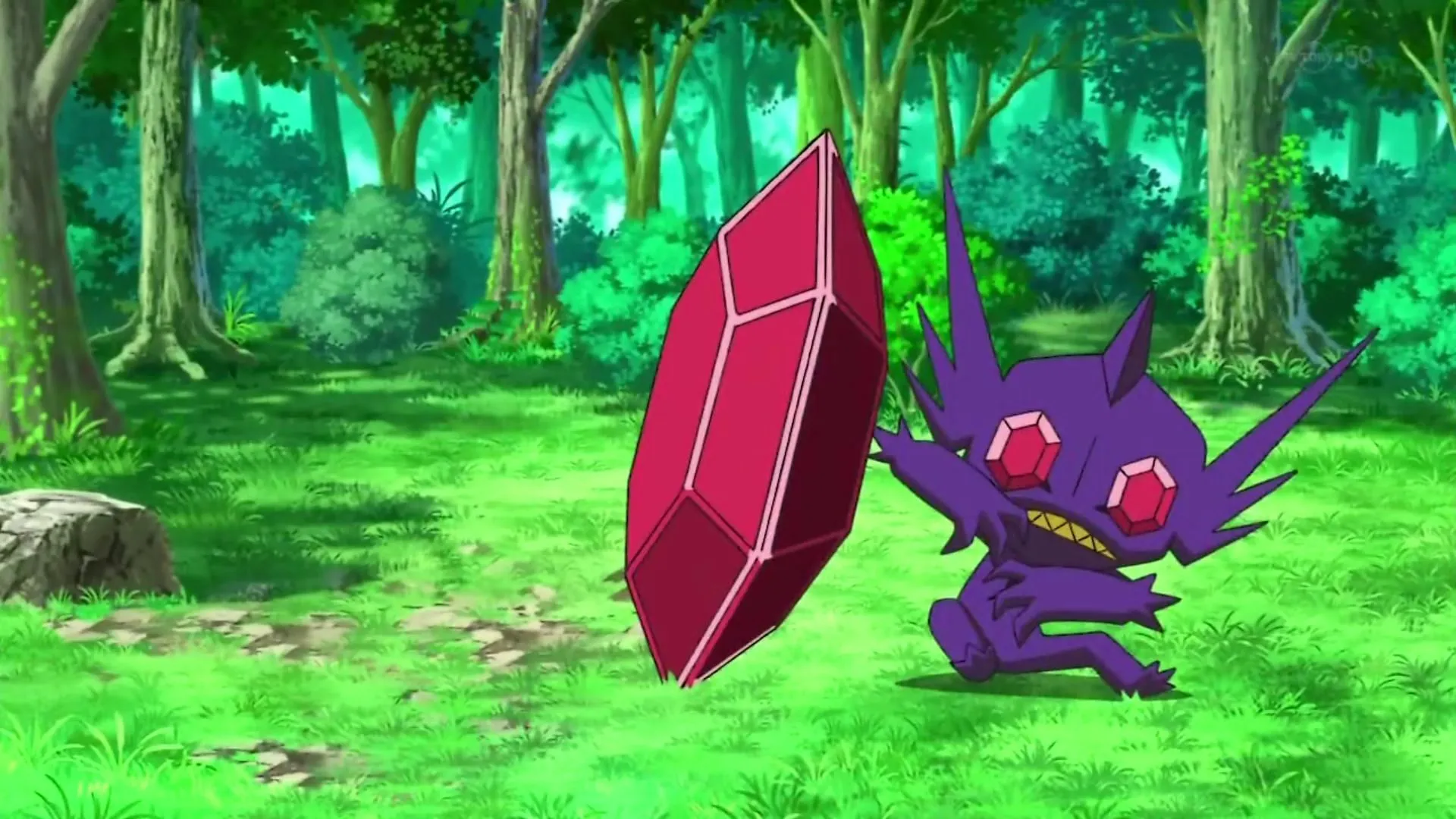 Mega Sableye im Anime (Bild über TPC)