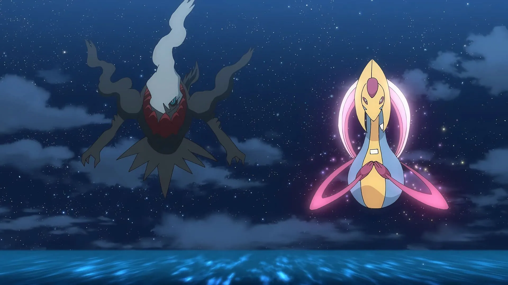 El dúo lunar: Darkrai y Cresselia (imagen vía TPC)