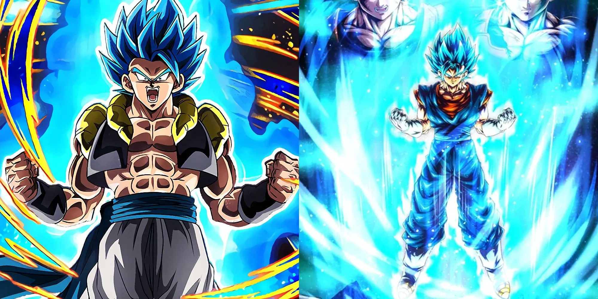 Vegito and Gogeta (Super Saiyan Blue)