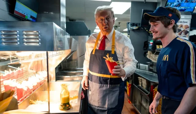 15-minutowa wizyta Donalda Trumpa w McDonald’s rozpala żarty o wybuchu epidemii E. coli