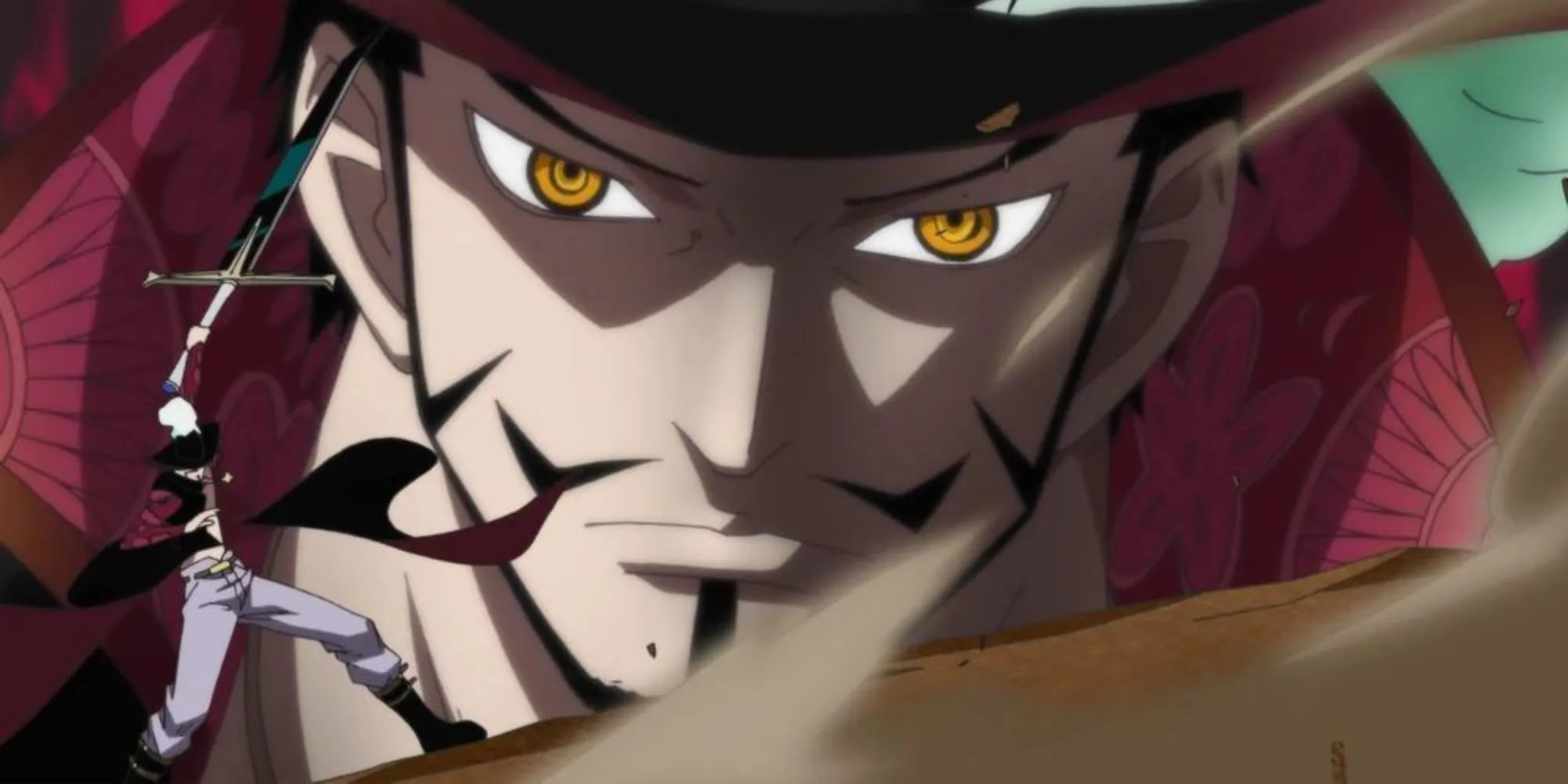 Dracule Mihawk na abertura 13, One Day.