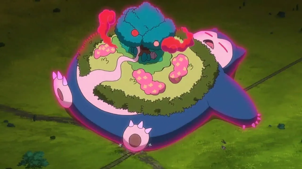 Gigantamax Snorlax as depicted in the anime (Image via The Pokemon Company)