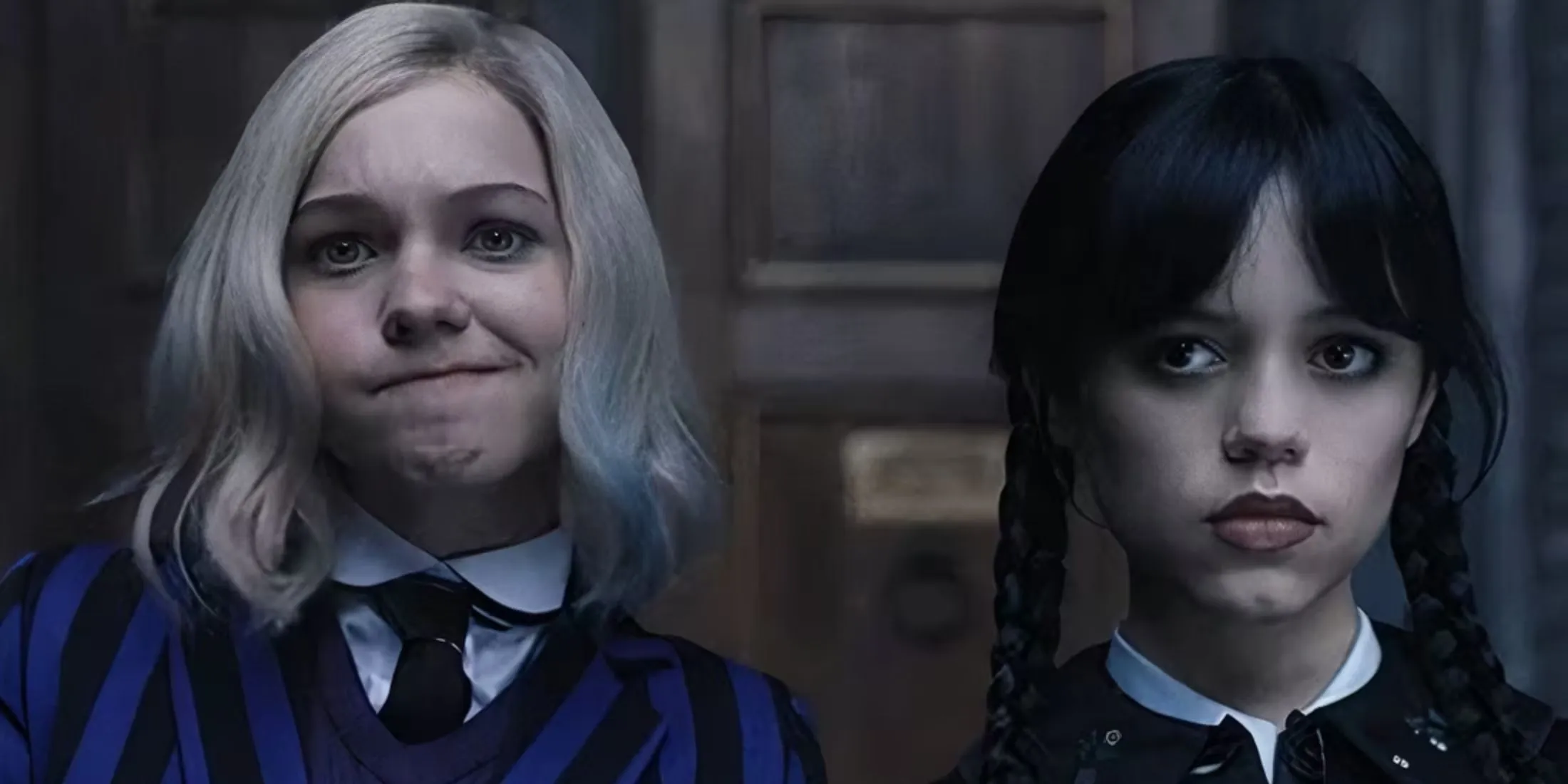 Enid Sinclair (Emma Myers) i Wednesday Addams (Jenna Ortega) w filmie Wednesday