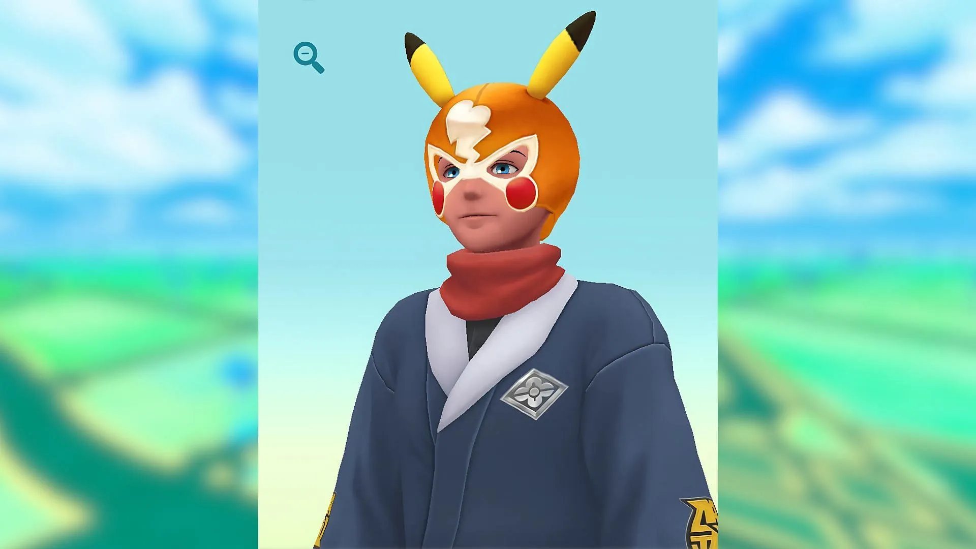 Pokémon GO 中的 Lucha Libre 皮卡丘面具（圖片來自 The Pokemon Company）