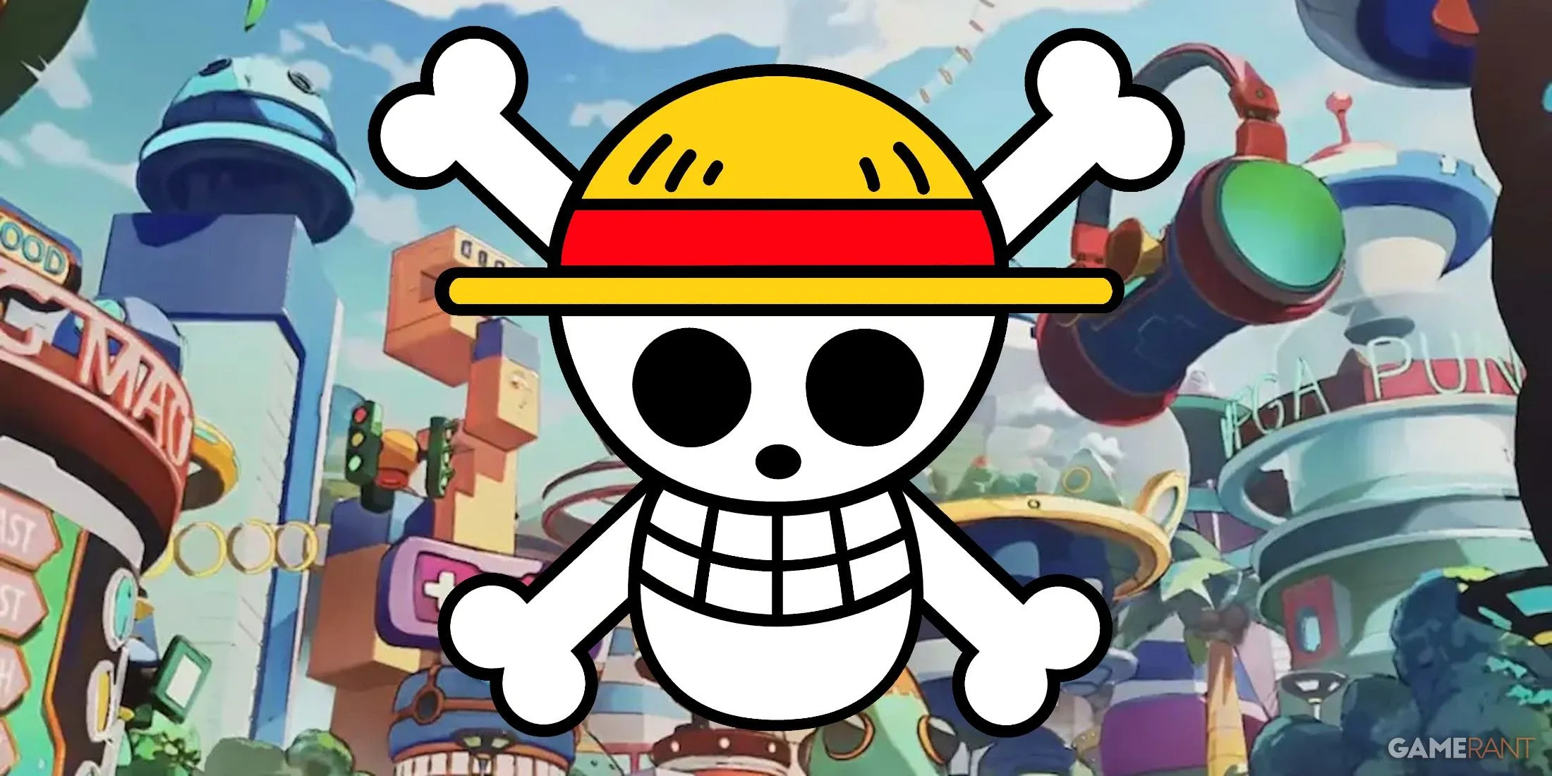 Logotipo de los piratas de paja con cabeza de huevo de una pieza