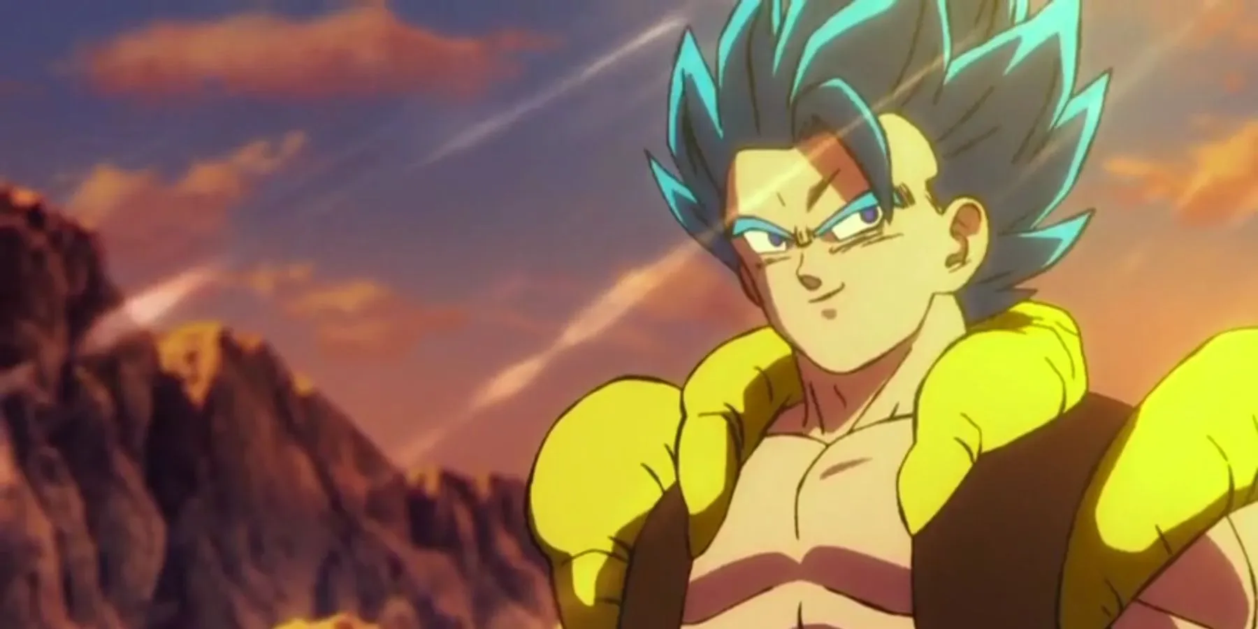 La trasformazione di Gogeta in Super Saiyan Blue in Dragon Ball Super: Broly