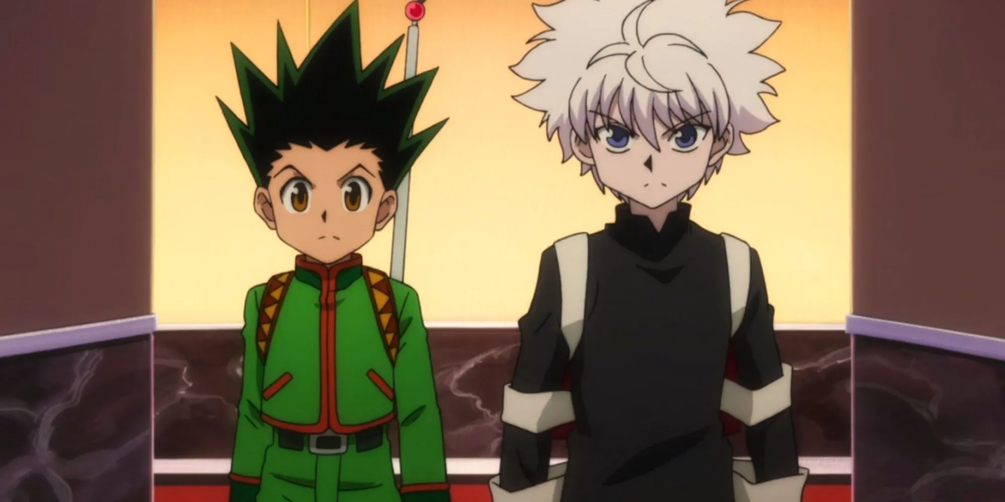 Gon Freecss et Killua Zoldyck à l'arène Heavens