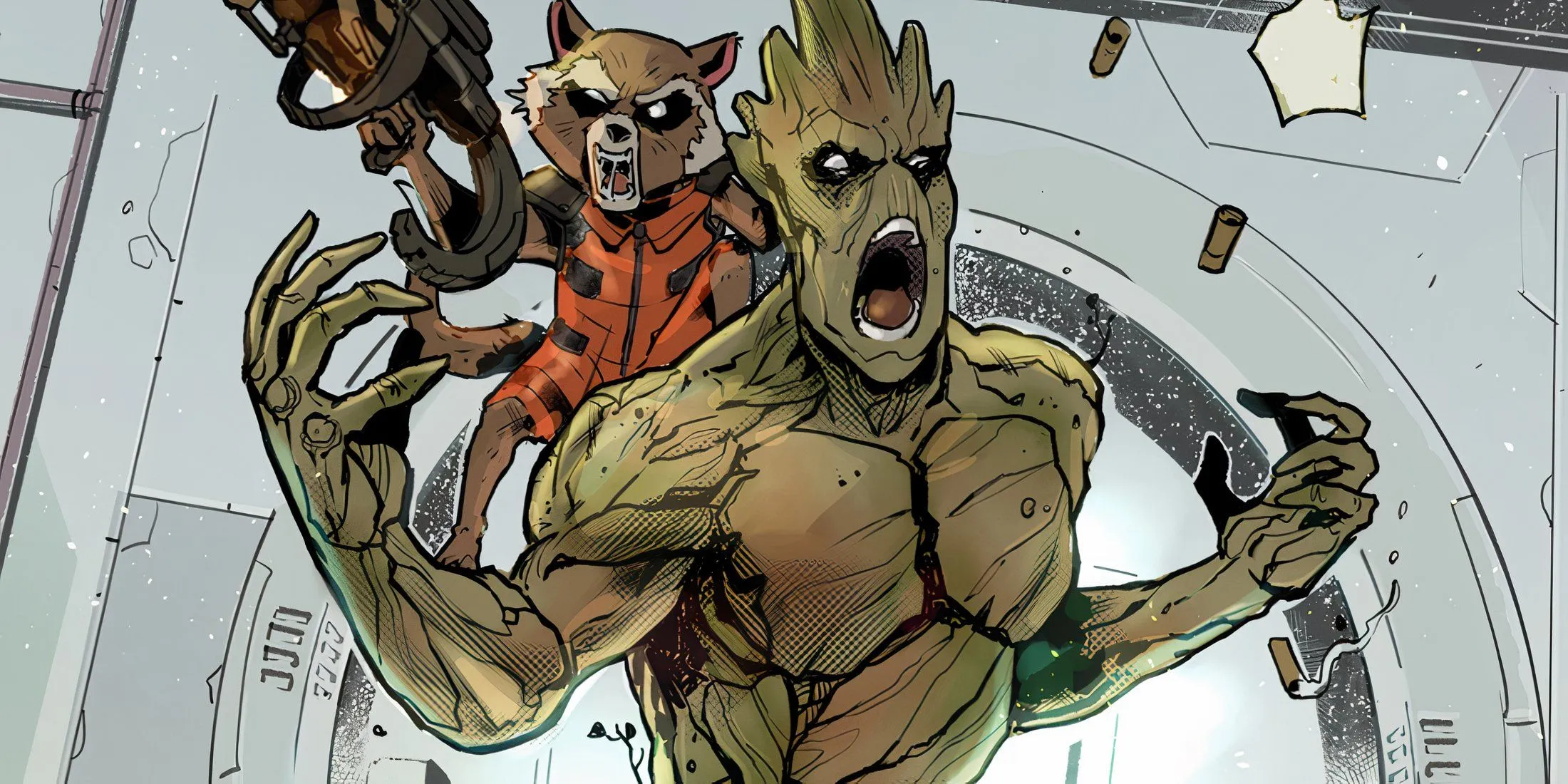 Groot e Rocket Raccoon na Marvel Comics