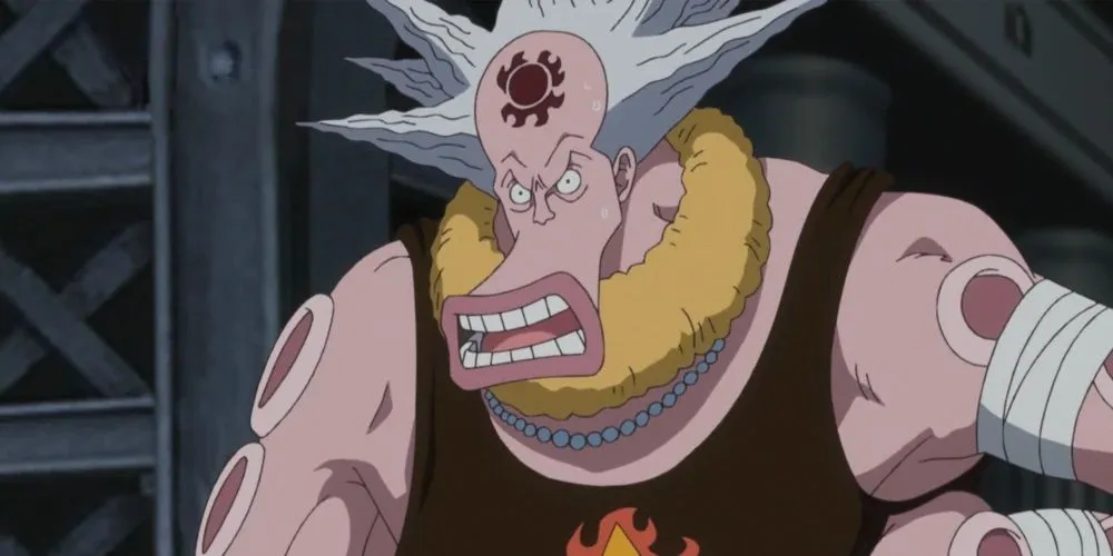 Ein verletzter Hatchan während des Fishman Island-Arcs in One Piece