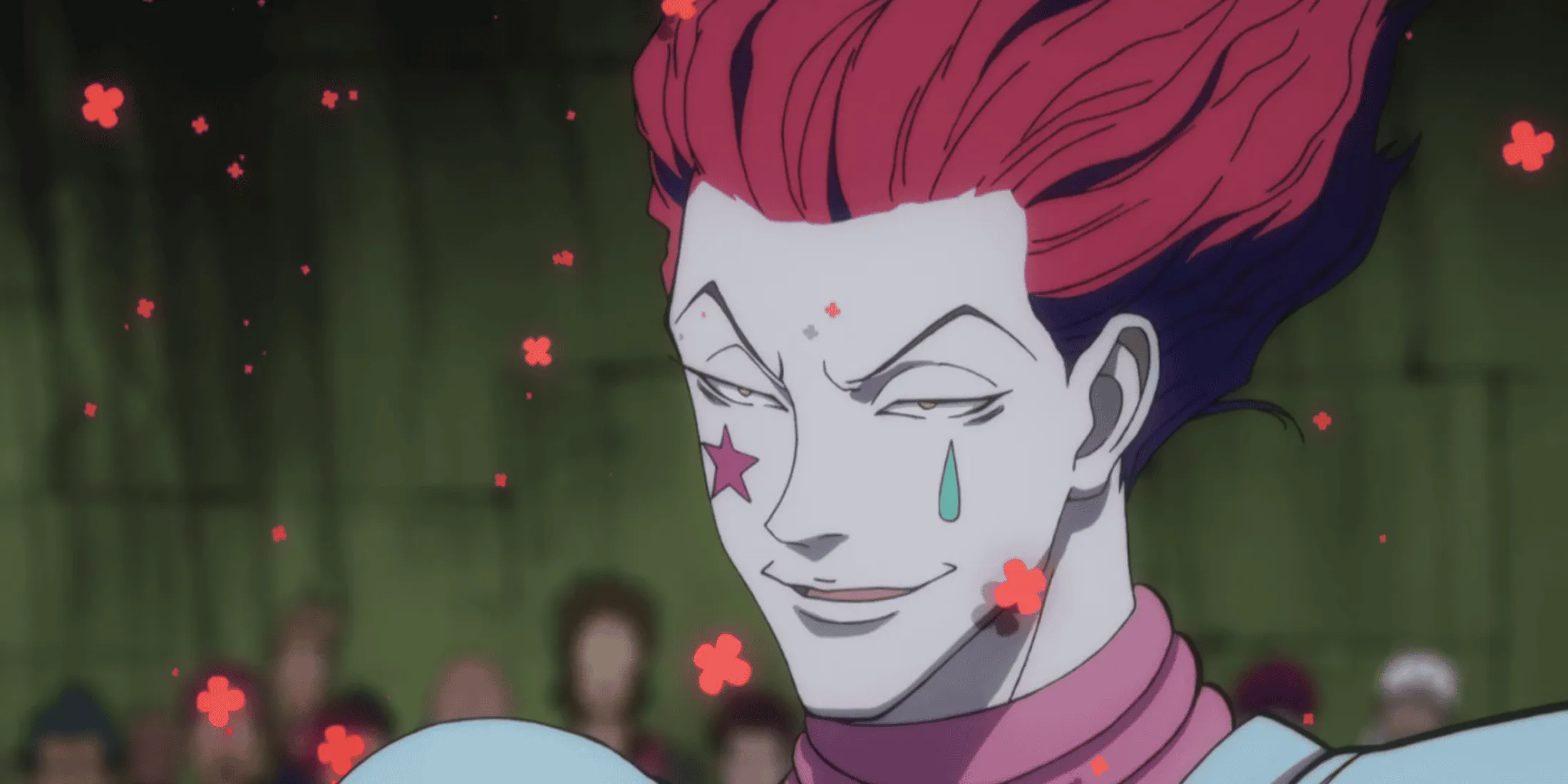 La sonrisa siniestra de Hisoka en Hunter x Hunter