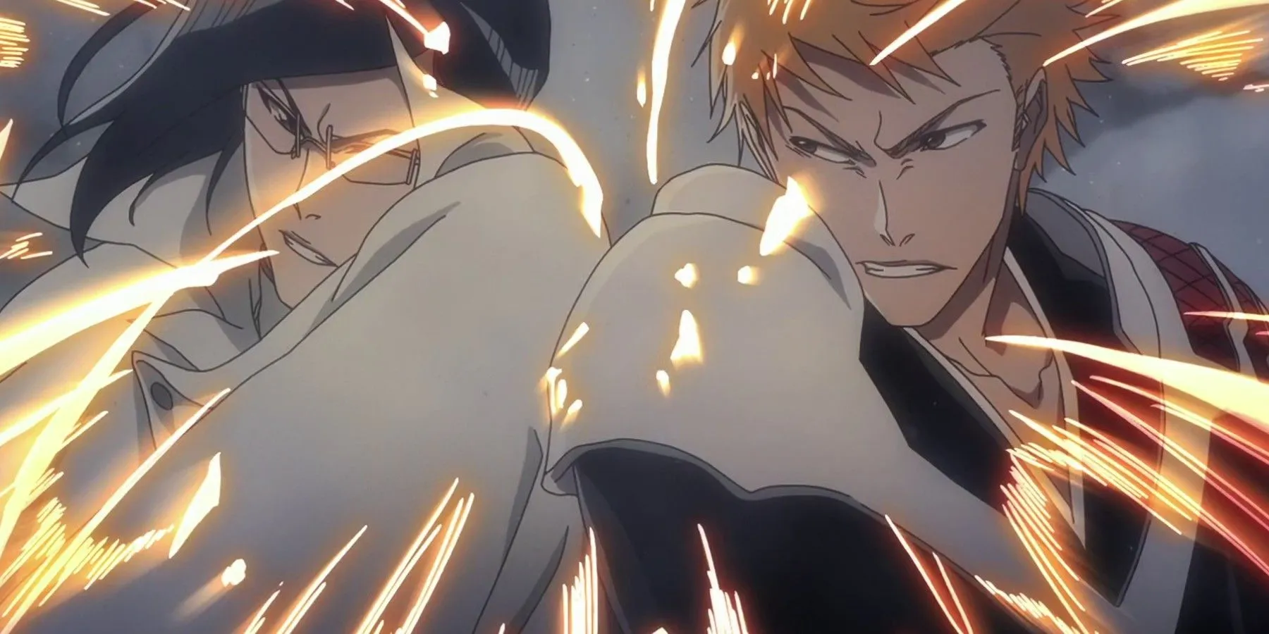 Ichigo y Uryu chocan hombros durante su pelea – BLEACH Thousand-Year Blood War Parte 3 Episodio 4