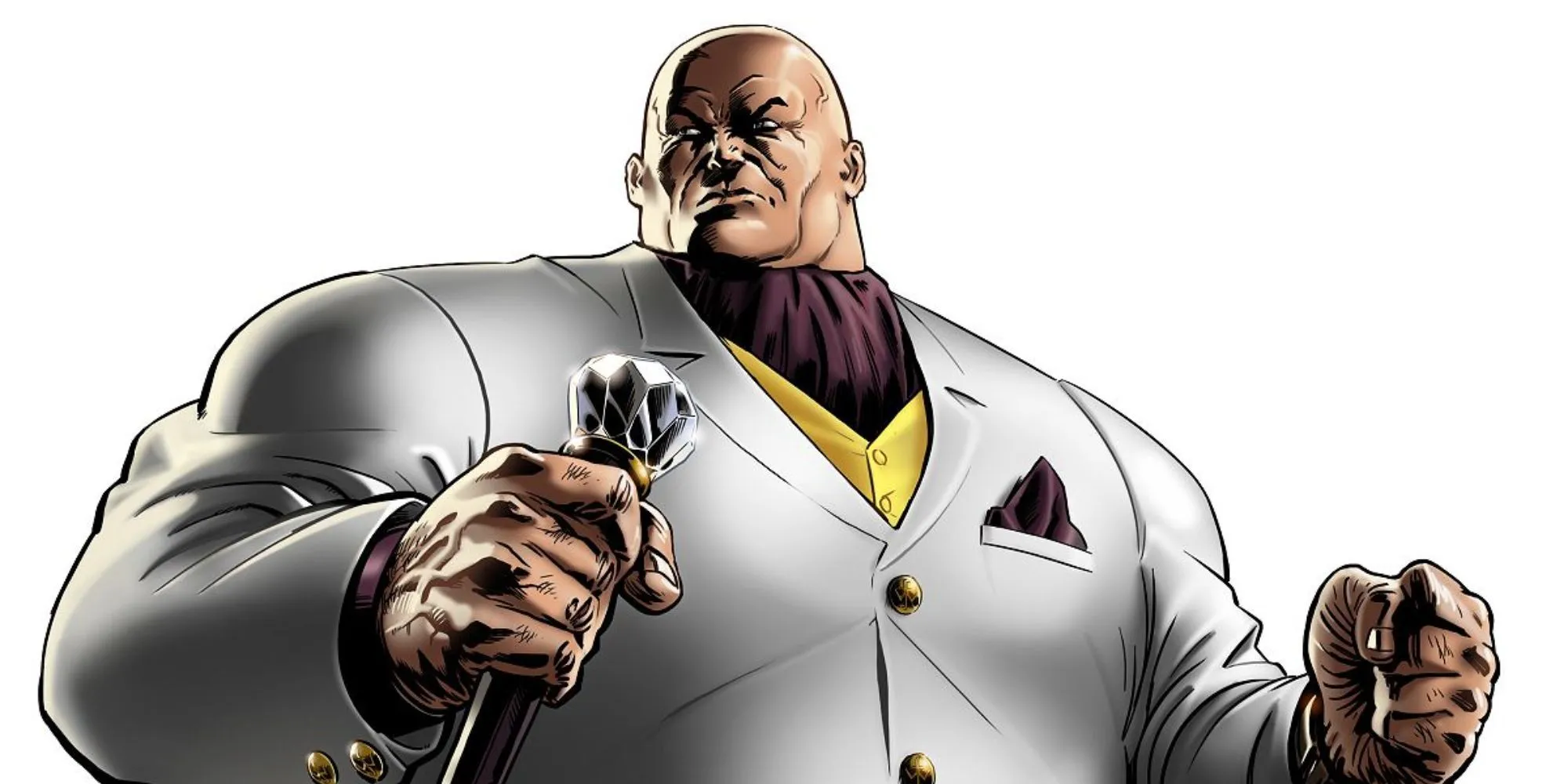 Kingpin con traje blanco