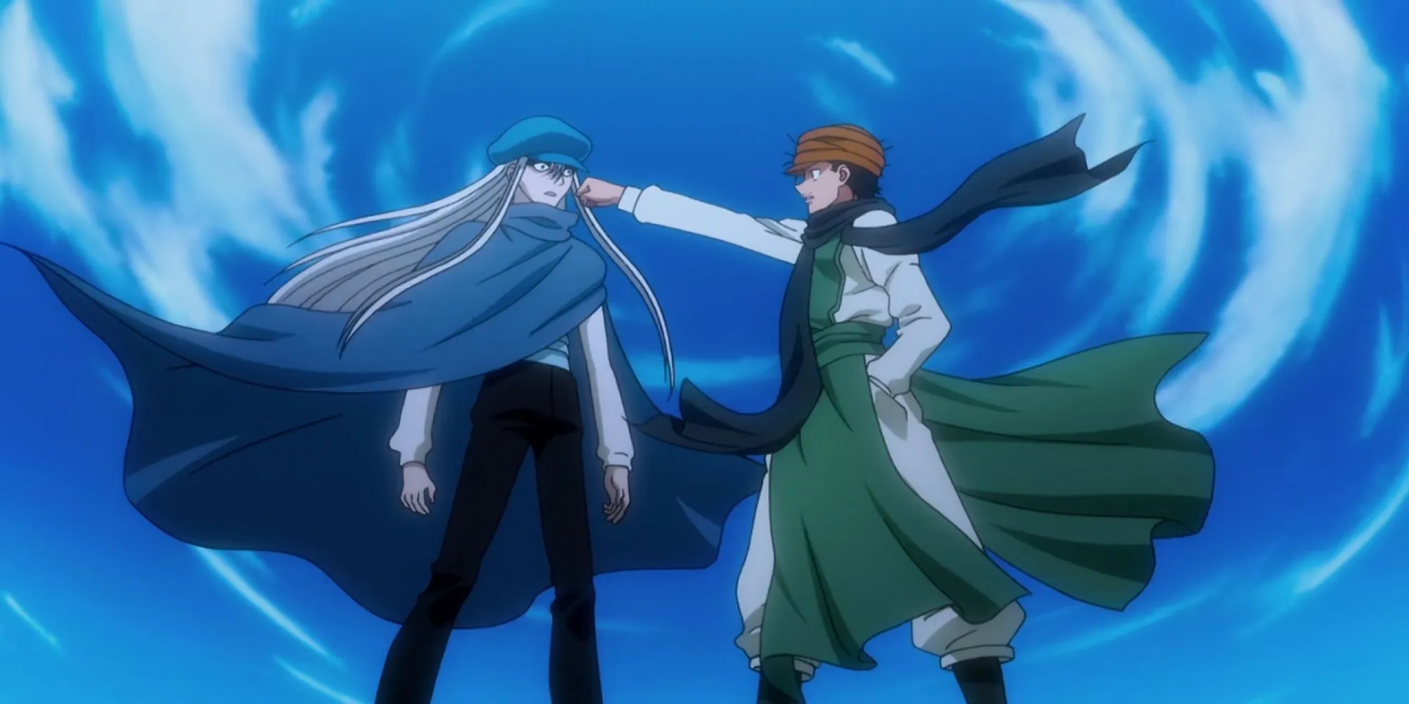 Kite und Ging Freecss treffen sich in Hunter x Hunter auf einer Insel wieder