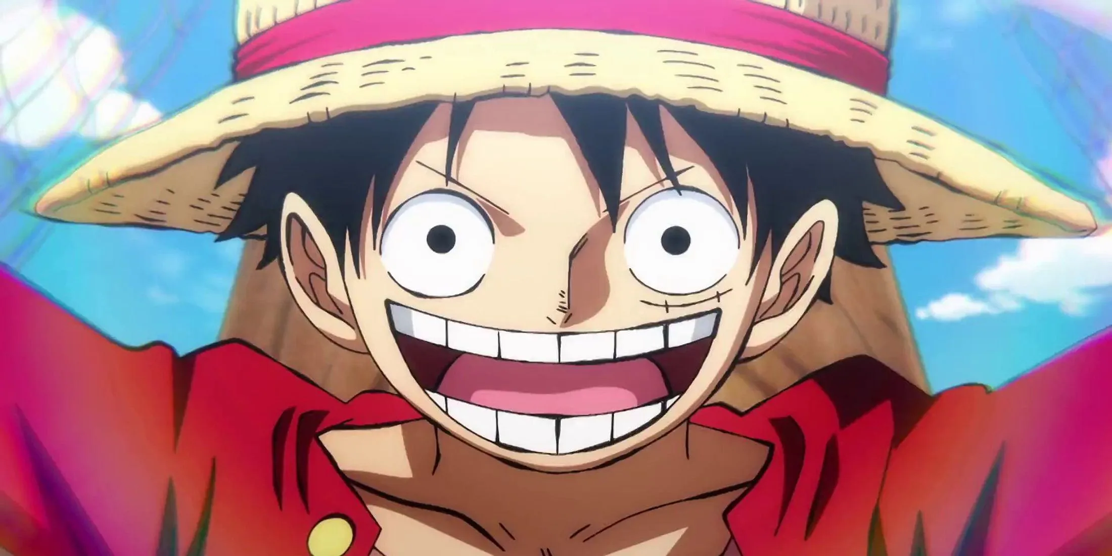 Luffy sorrindo após pular o tempo