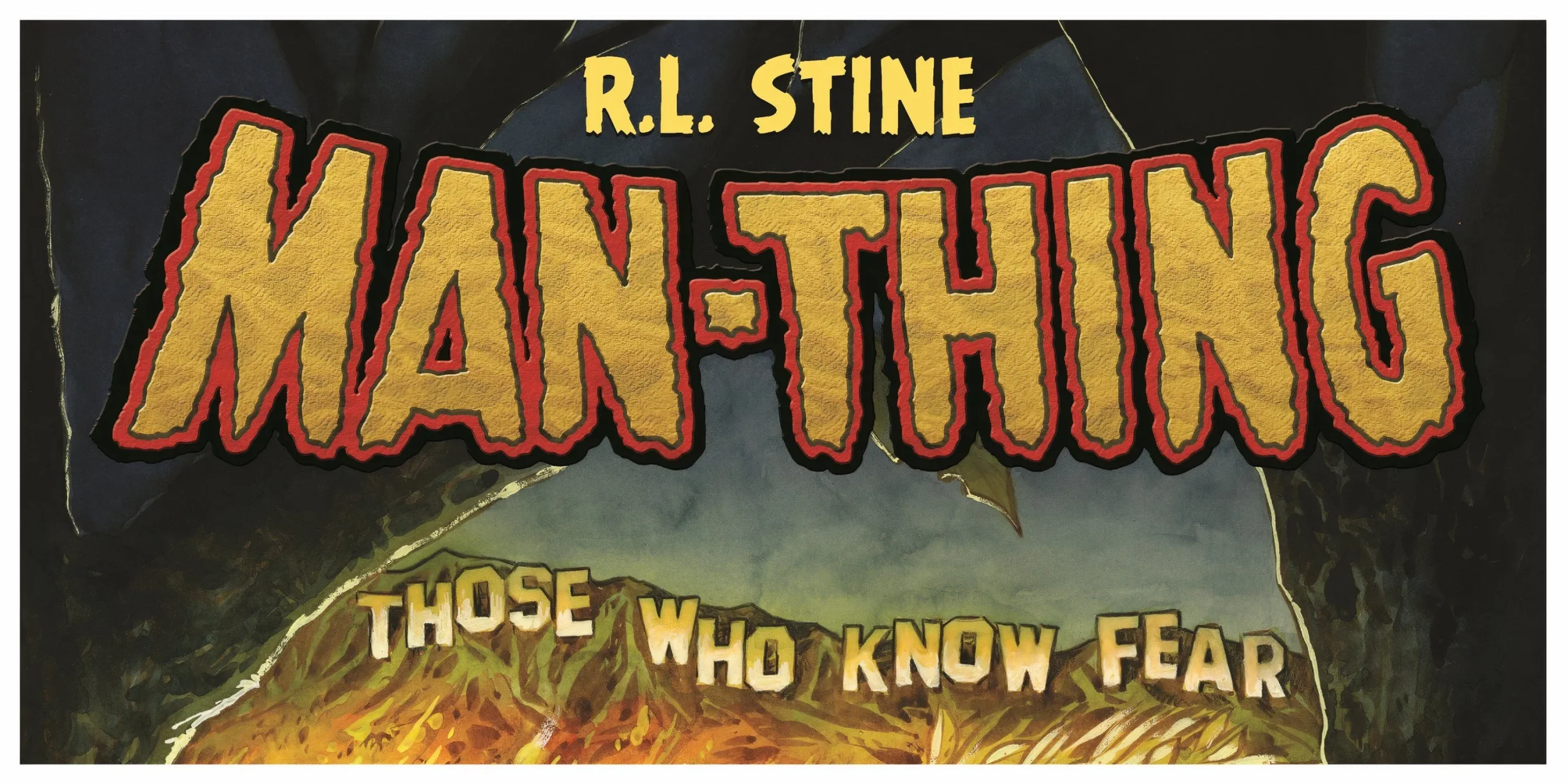 Titre de la couverture de la bande dessinée Man-Thing de RL Stine