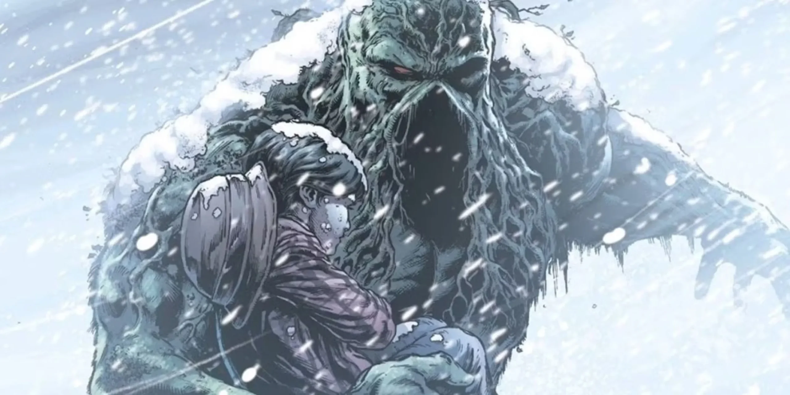 Copertina speciale invernale di Swamp Thing