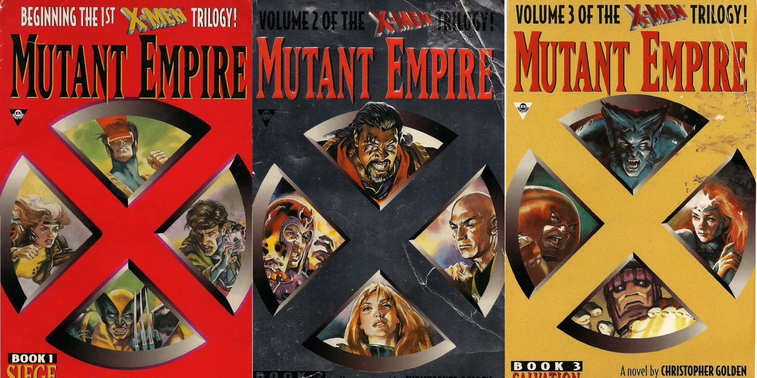 X-Men: Mutant empire trilogy book covers