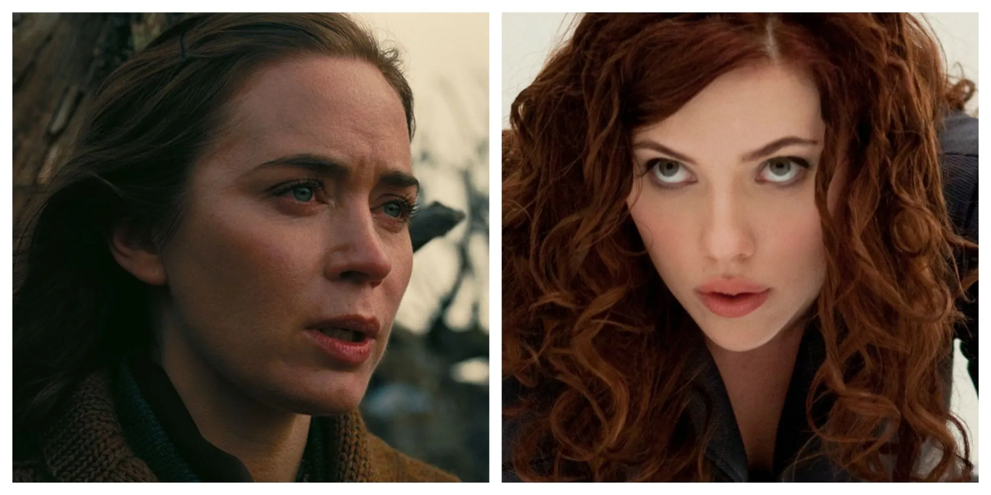 Emily Blunt as Kitty Oppenheimer, Scarlett Johansson as Black Widow