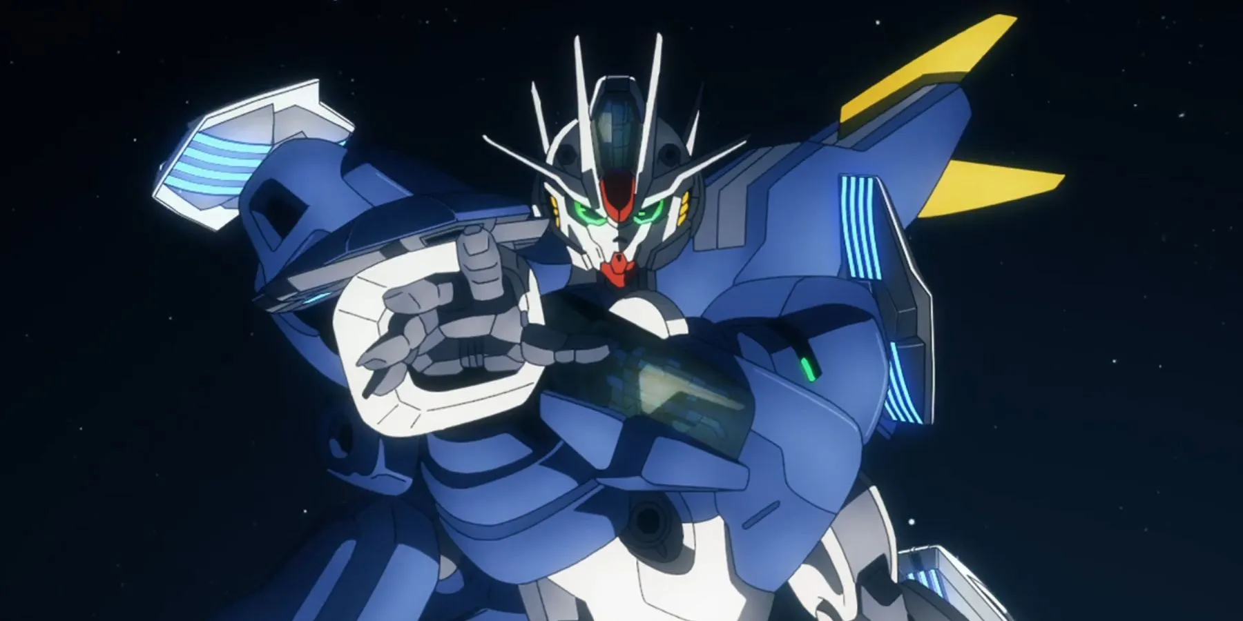 Mobile Suit Gundam The Witch de Mercury Saison 2 gundam aérien