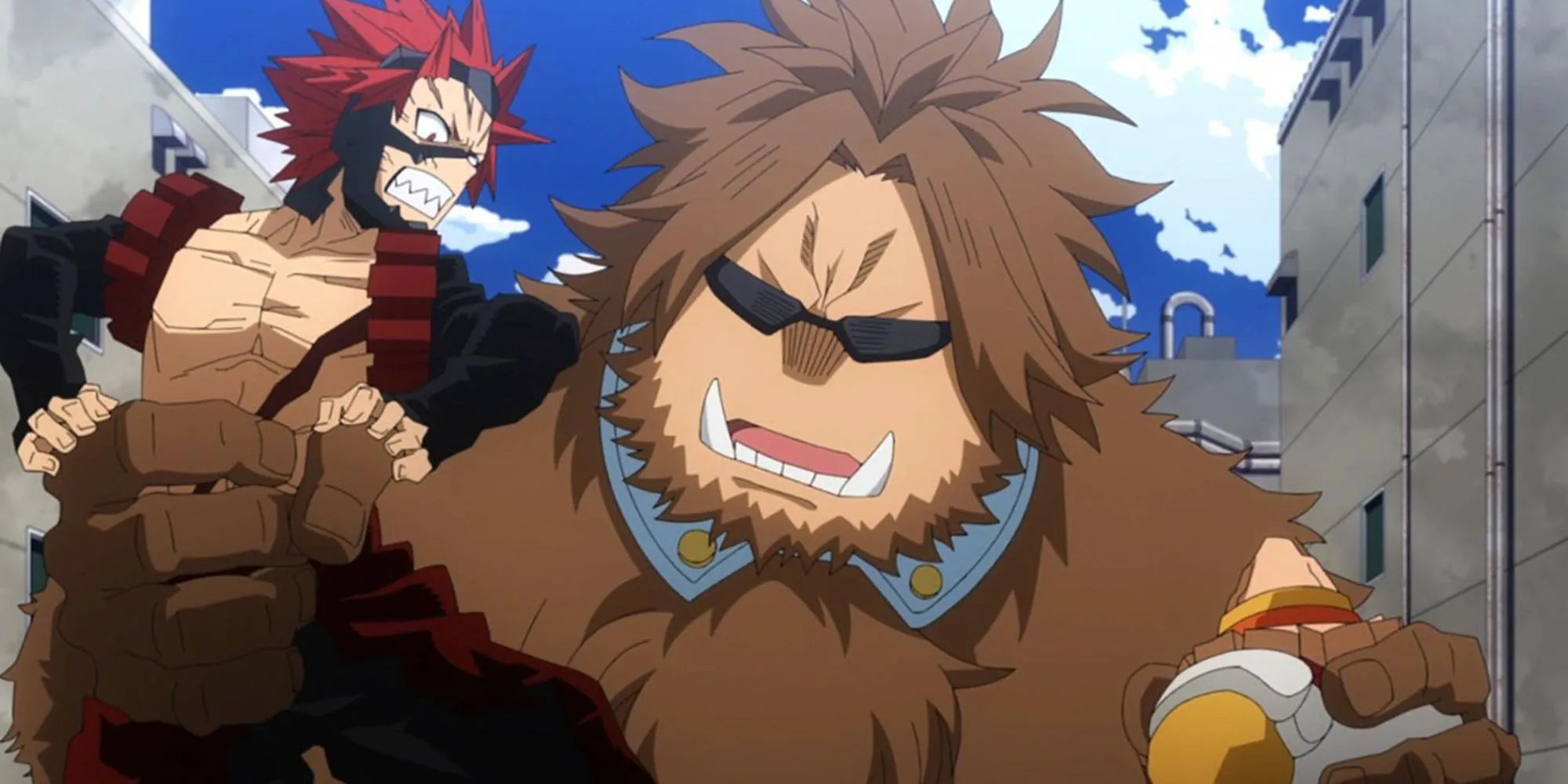 My Hero Academia-Shishida-Holding-Kirishima-And-Koda-Hostage