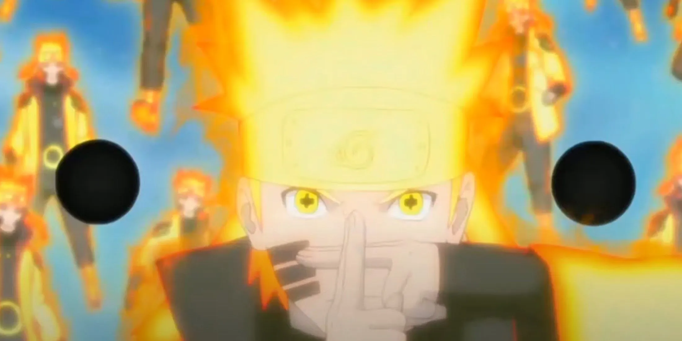 Naruto Uzumaki mit Schattenklonen