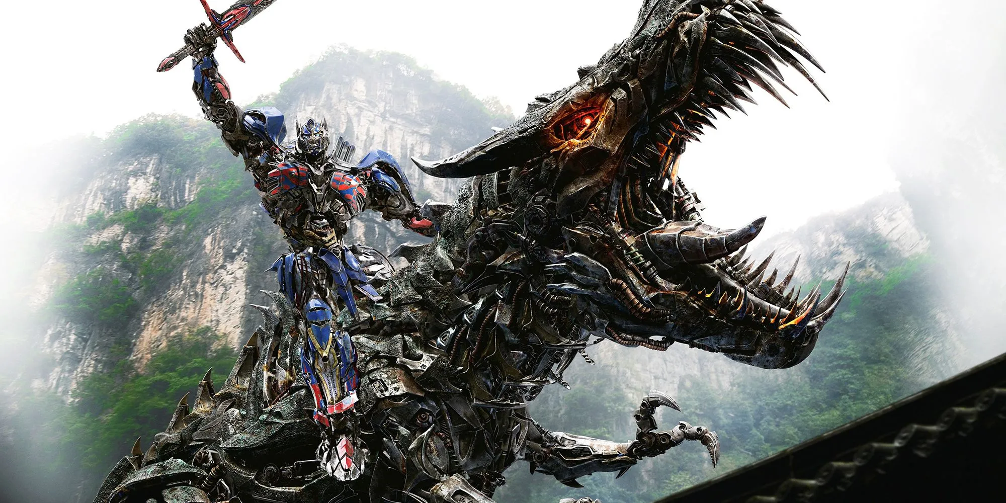 Optimus Prime montando um Dinobot