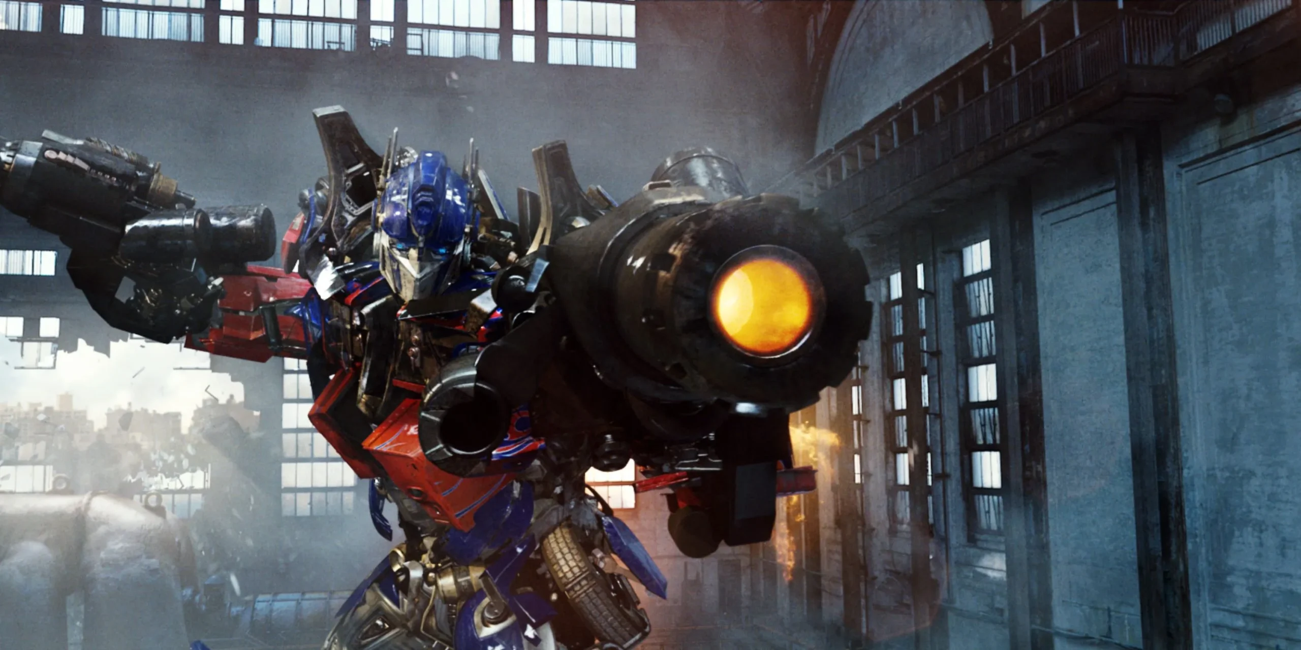 Optimus Prime con su arma