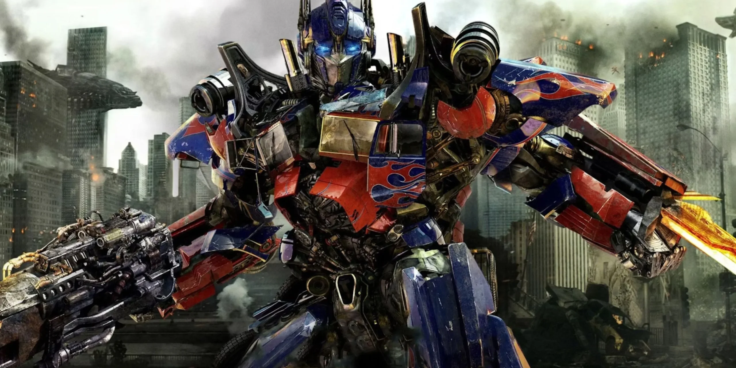 Optimus Prime with his weapons