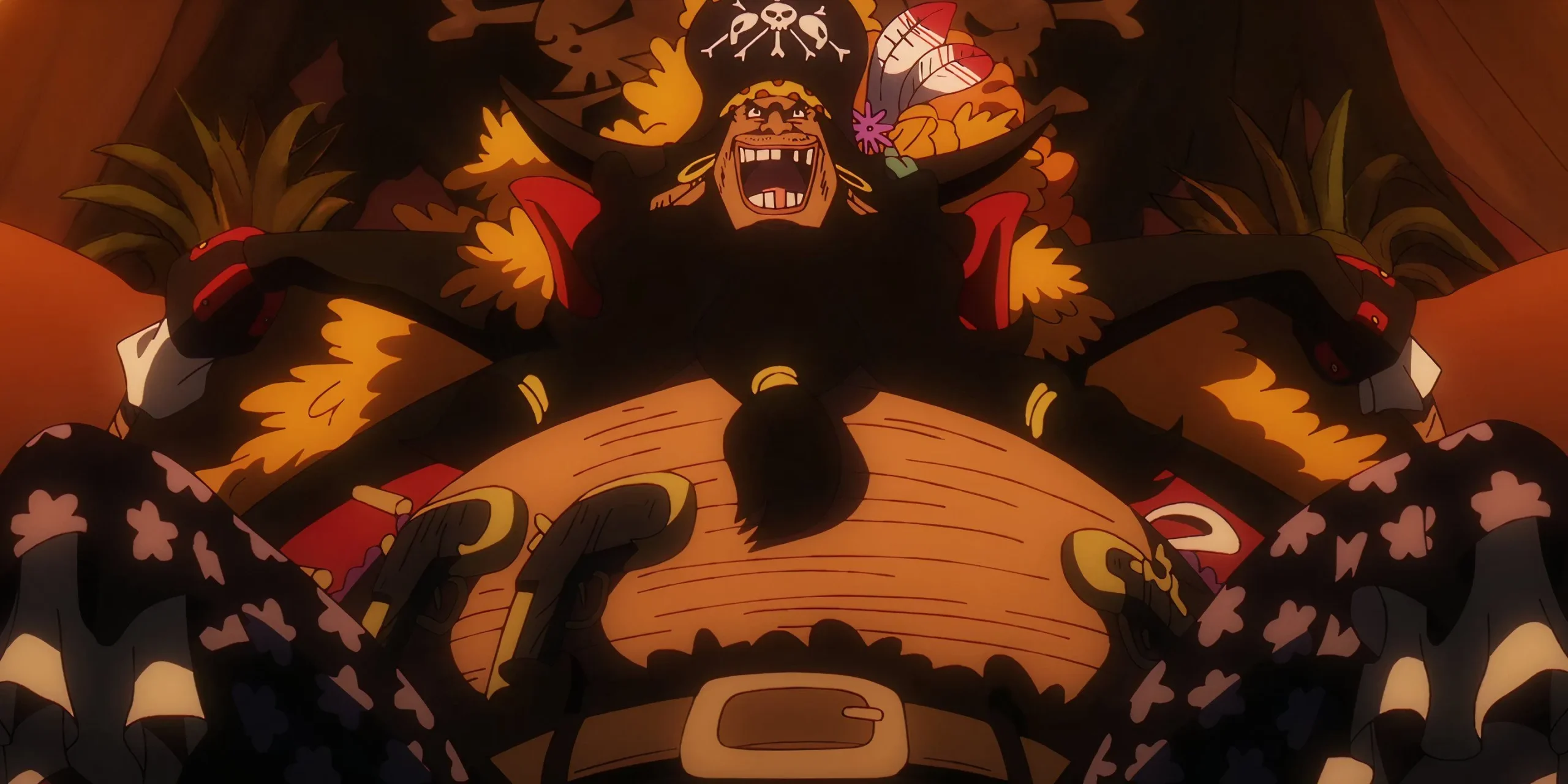 Barbanegra sentado en One Piece