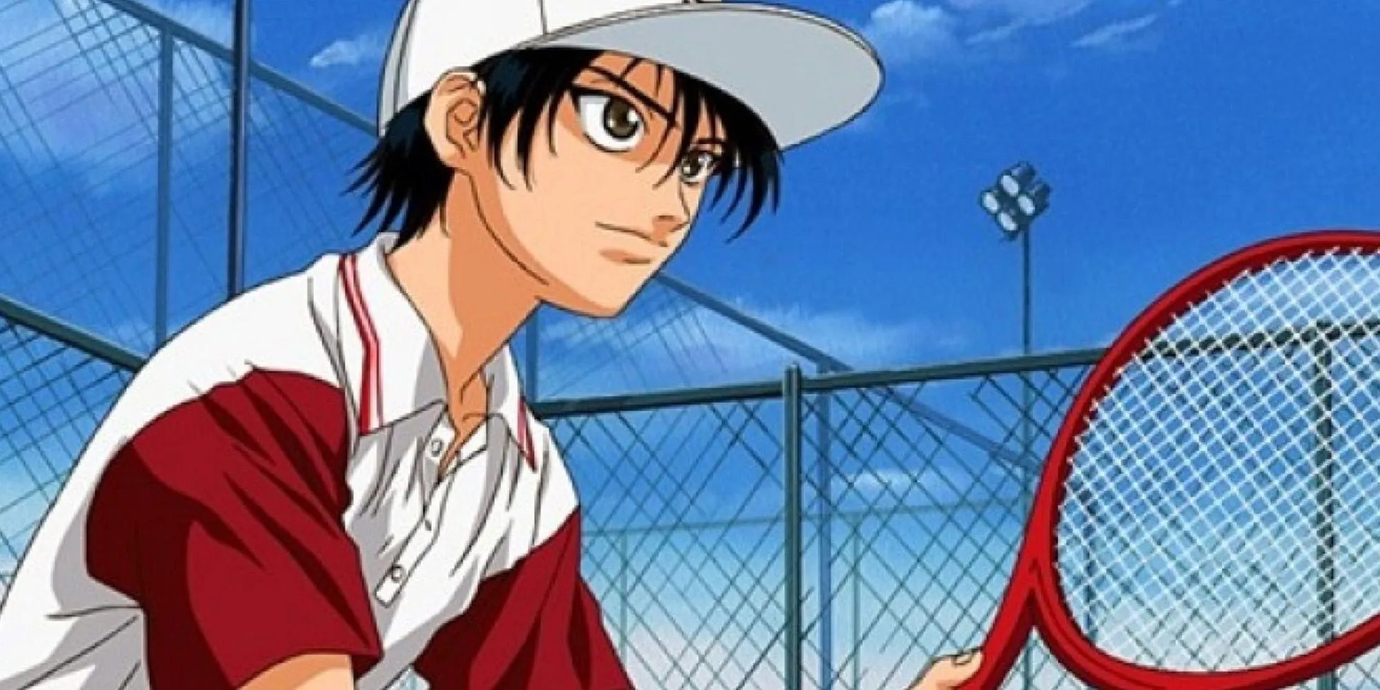 Ryoma Echizen, el Príncipe del Tenis, jugando al tenis