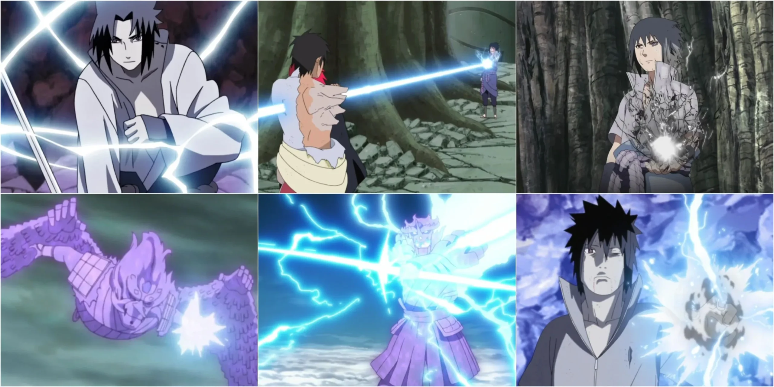 Sasuke Chidori Variants Naruto