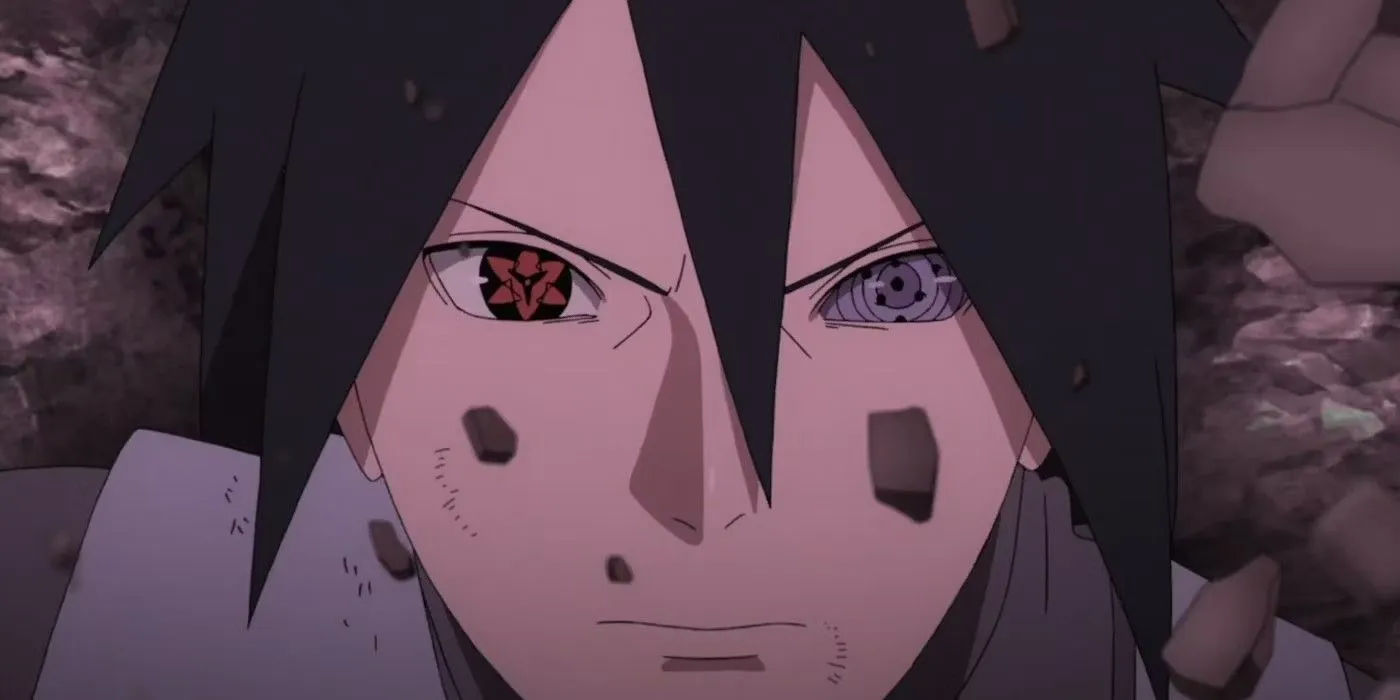 Rinnegan i Sharingan Sasuke