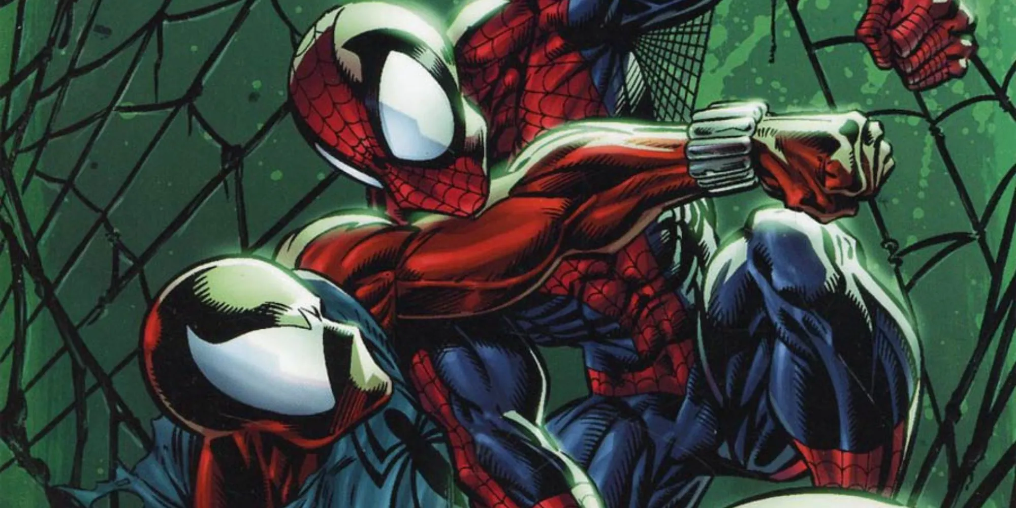 Spider-Man kämpft gegen Scarlet Spider