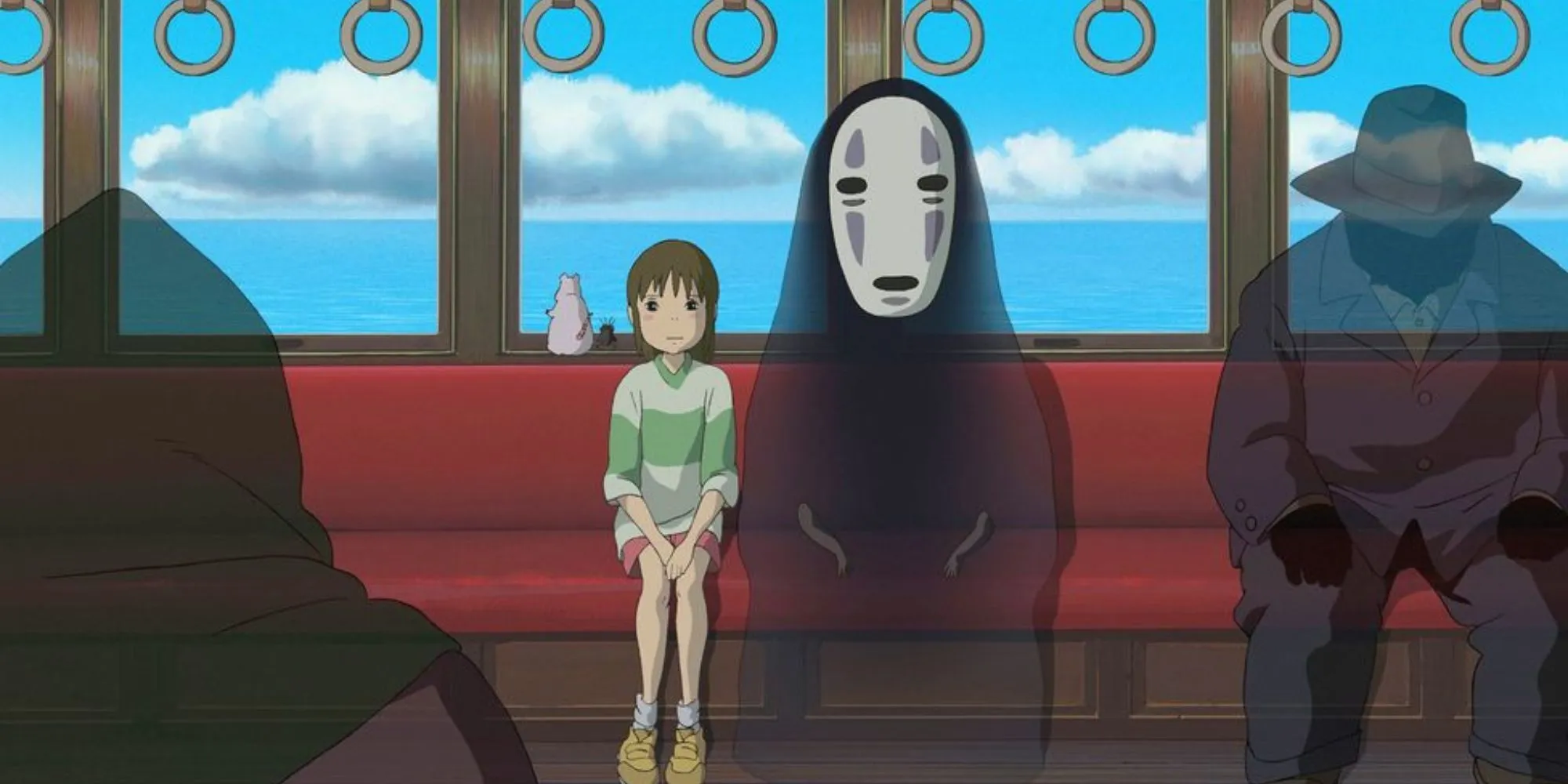 Chihiro et Sans Visage dans Le Voyage de Chihiro