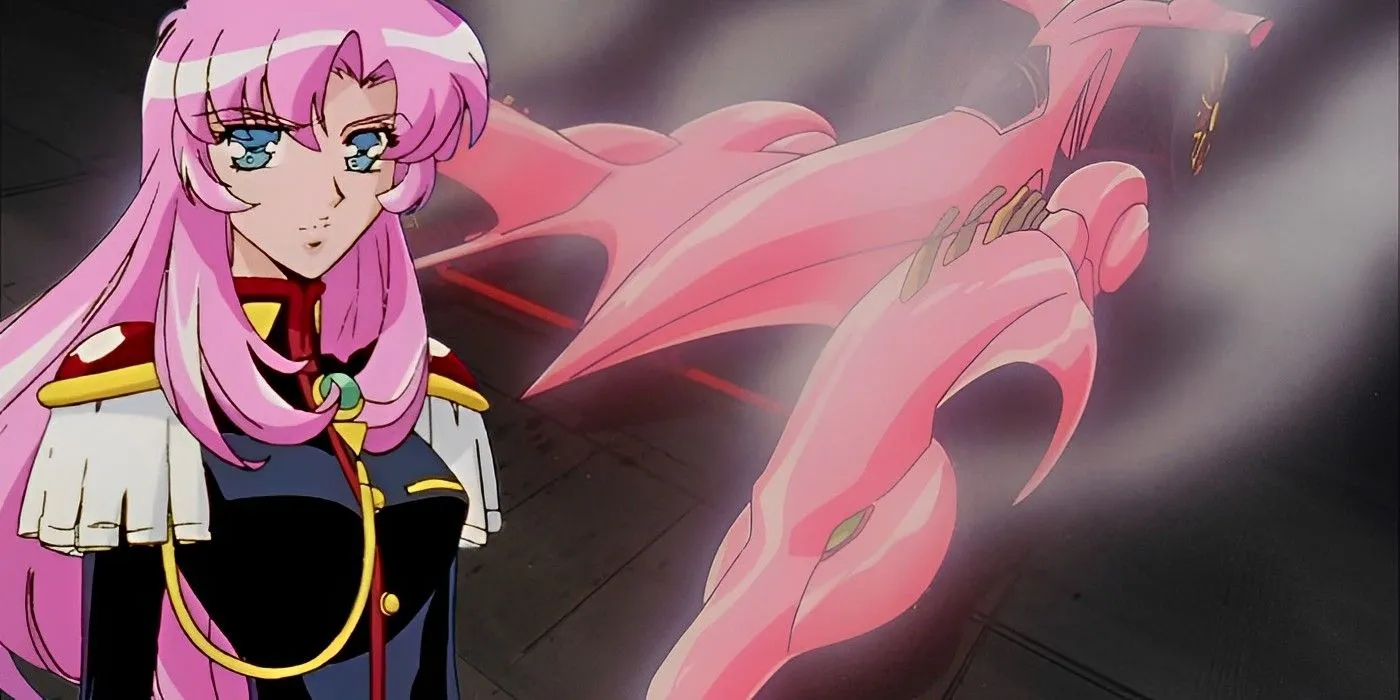 Utena standing next to herself in car form