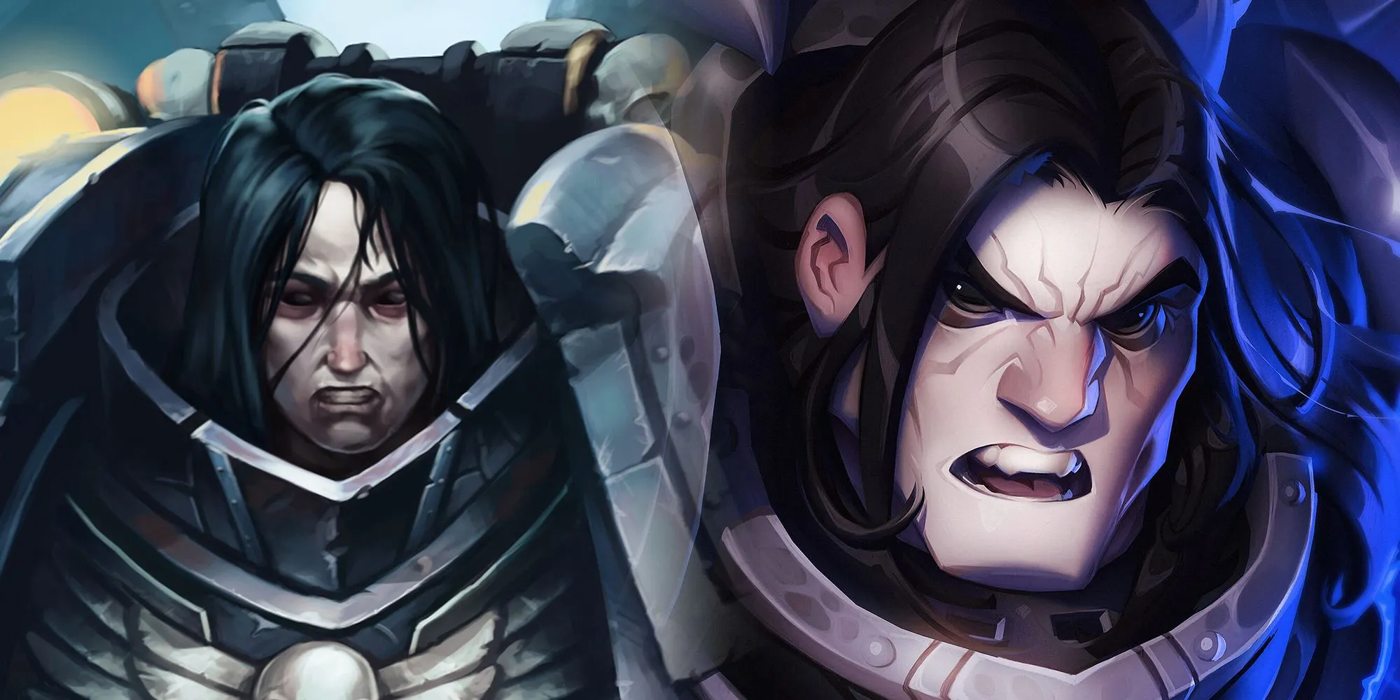 Warhammer 40k - Two Artworks Showing Corvus Corax Looking Sad