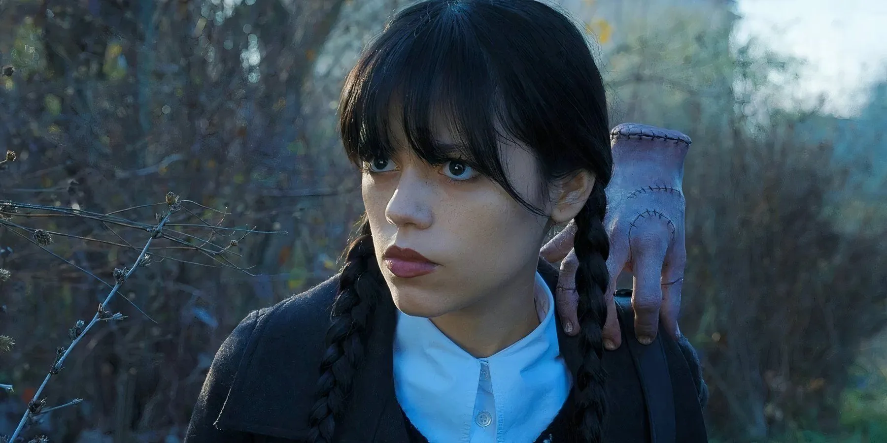 Jenna Ortega como Wednesday Addams na série Wednesday da Netflix