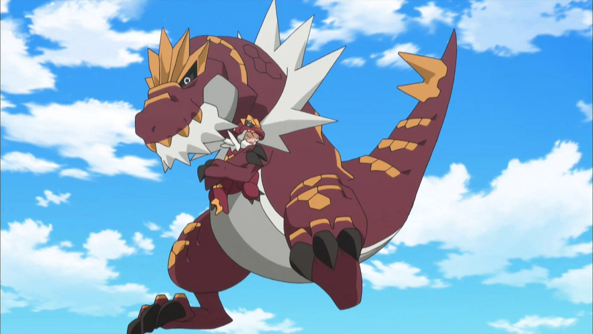 Tyrantrum incorpora perfeitamente a ideia de um T-Rex do mundo Pokémon (Imagem via The Pokémon Company)