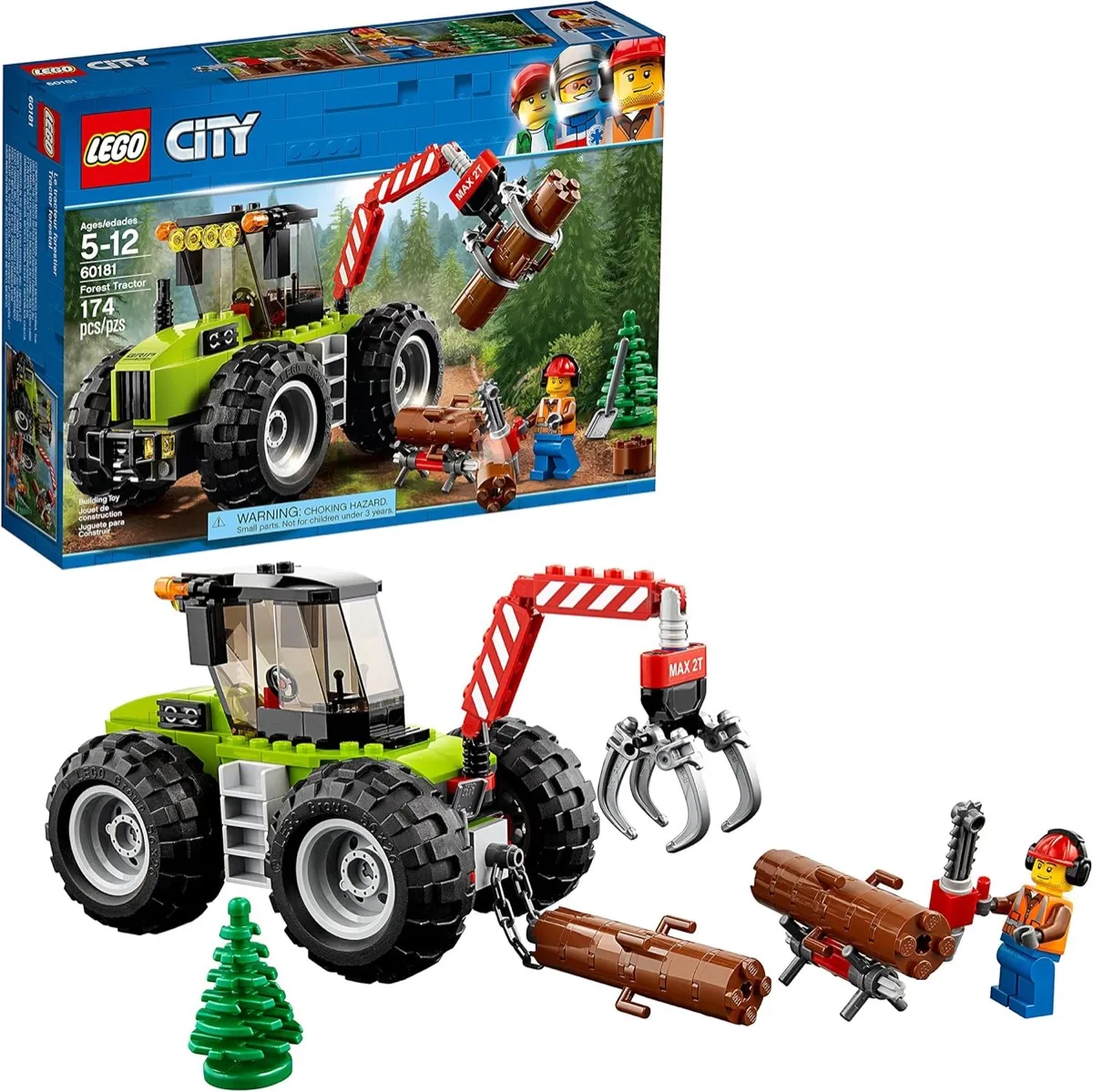 O conjunto LEGO City Forest Tractor