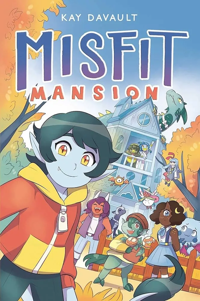 귀여운 괴물들이 등장하는 'Misfit Mansion'의 표지 그림