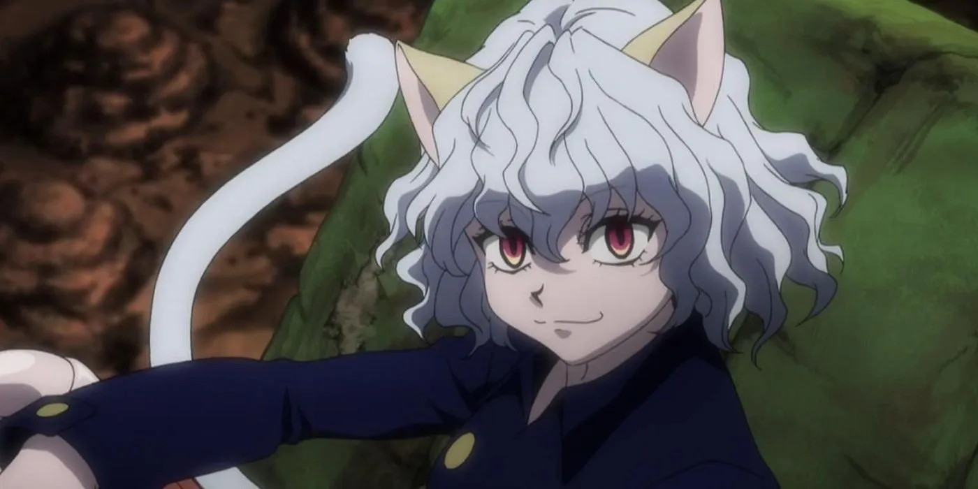 Neferpitou sorride dopo aver scoperto Nen