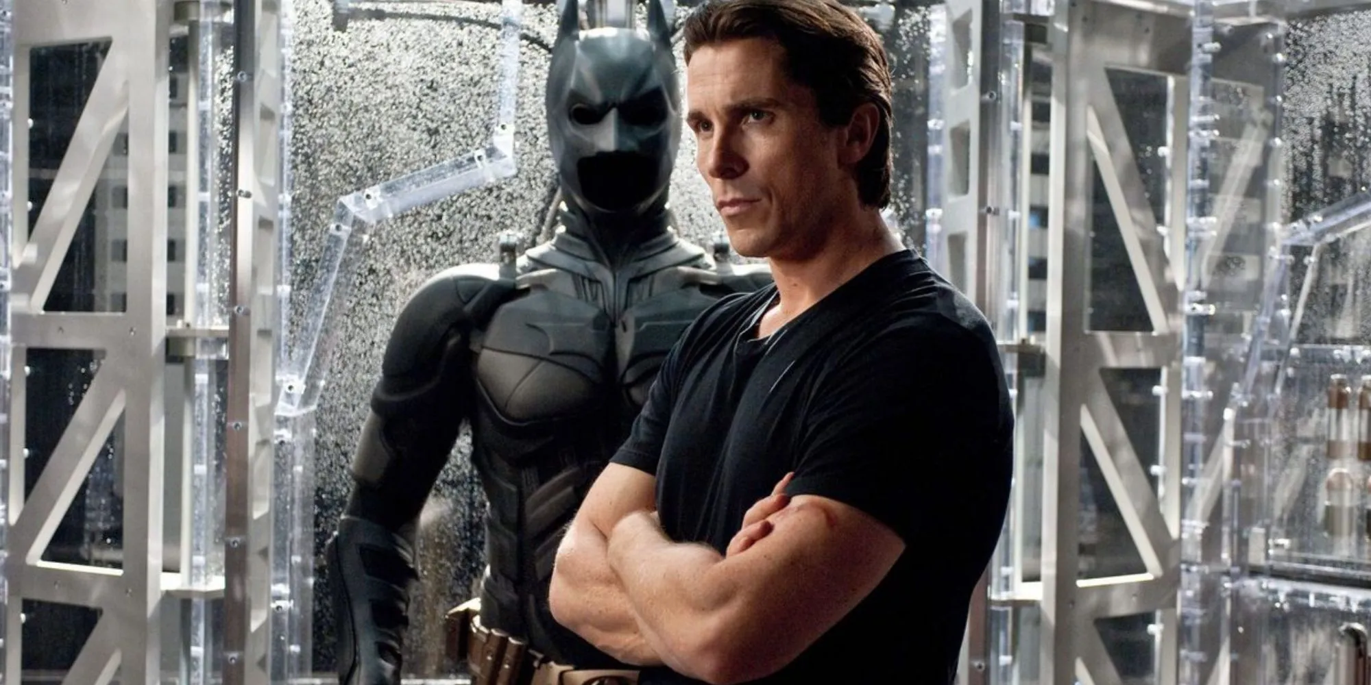 Christian Bale como Batman em Batman - O Cavaleiro das Trevas