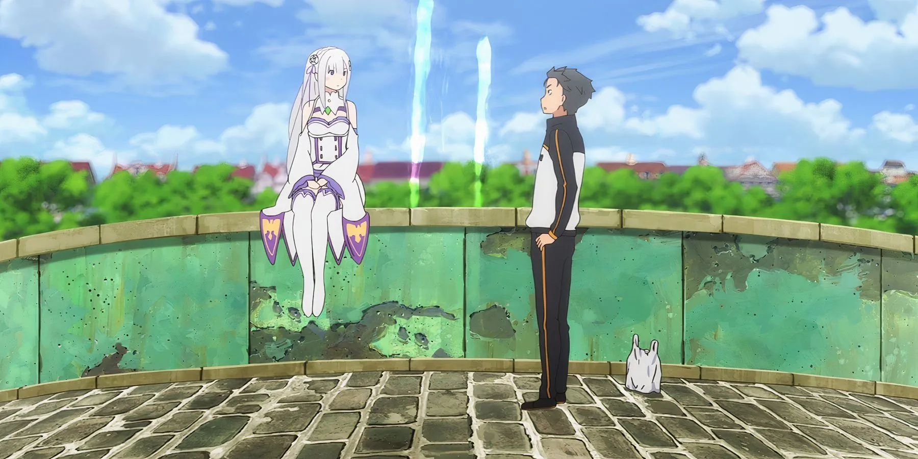 Subaru e Emília em Re:Zero